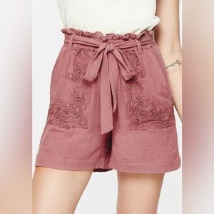 Rosamoth Applique Trim Cotton Tie Waist Shorts Sz 10 – Boho, Cottagecore, Alt
